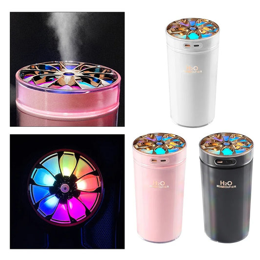 Le plus récent humidificateur d'air de voiture USB avec veilleuse colorée 300ml humidificateur sans fil désodorisant de voiture diffuseur d'arôme de voiture à la maison