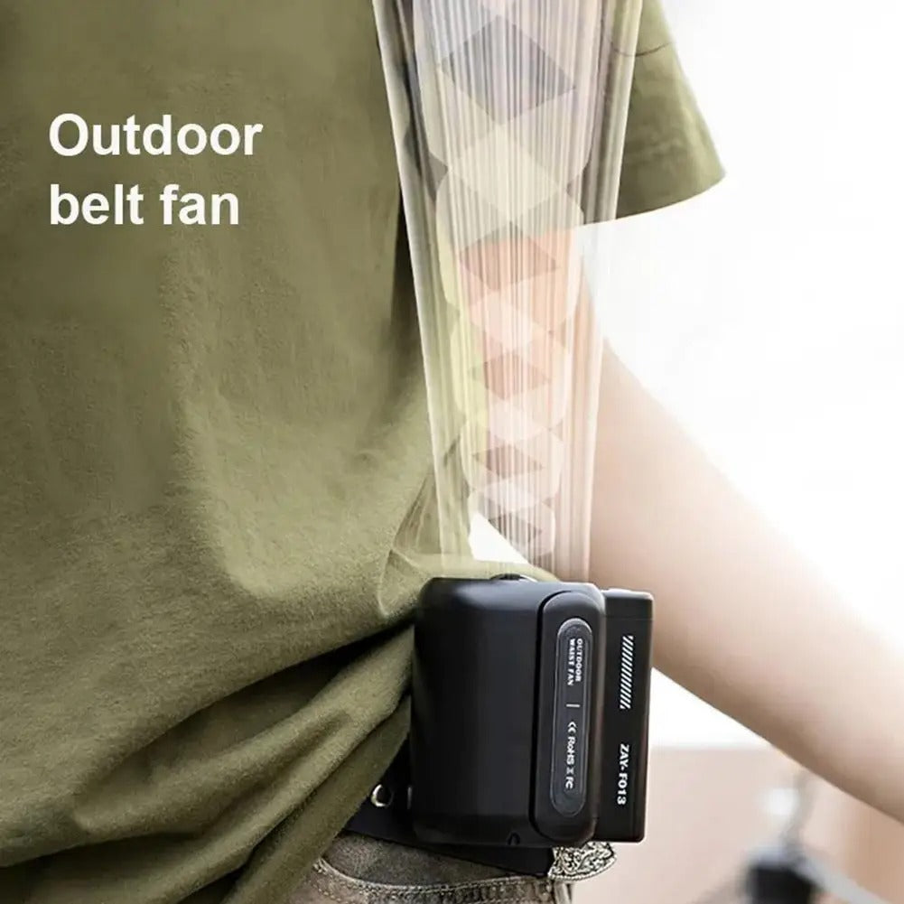 Ventilateur suspendu à la taille extérieure, vent fort à 3 vitesses, ventilateur de cou portable à clip de ceinture USB, adapté aux voyages en plein air