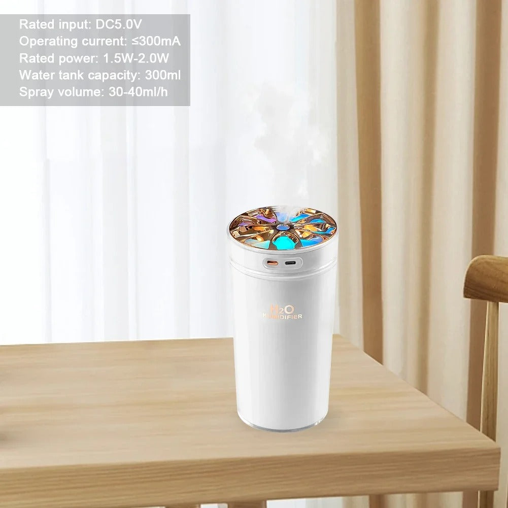 Le plus récent humidificateur d'air de voiture USB avec veilleuse colorée 300ml humidificateur sans fil désodorisant de voiture diffuseur d'arôme de voiture à la maison