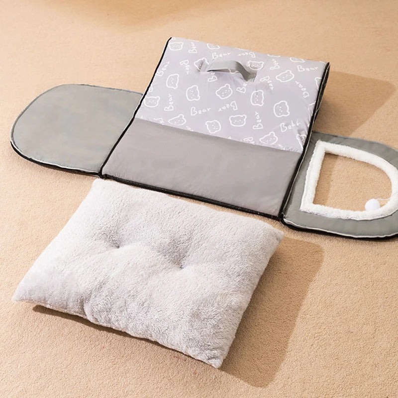Maison chaude pour chien, lit de couchage détachable pour animaux de compagnie