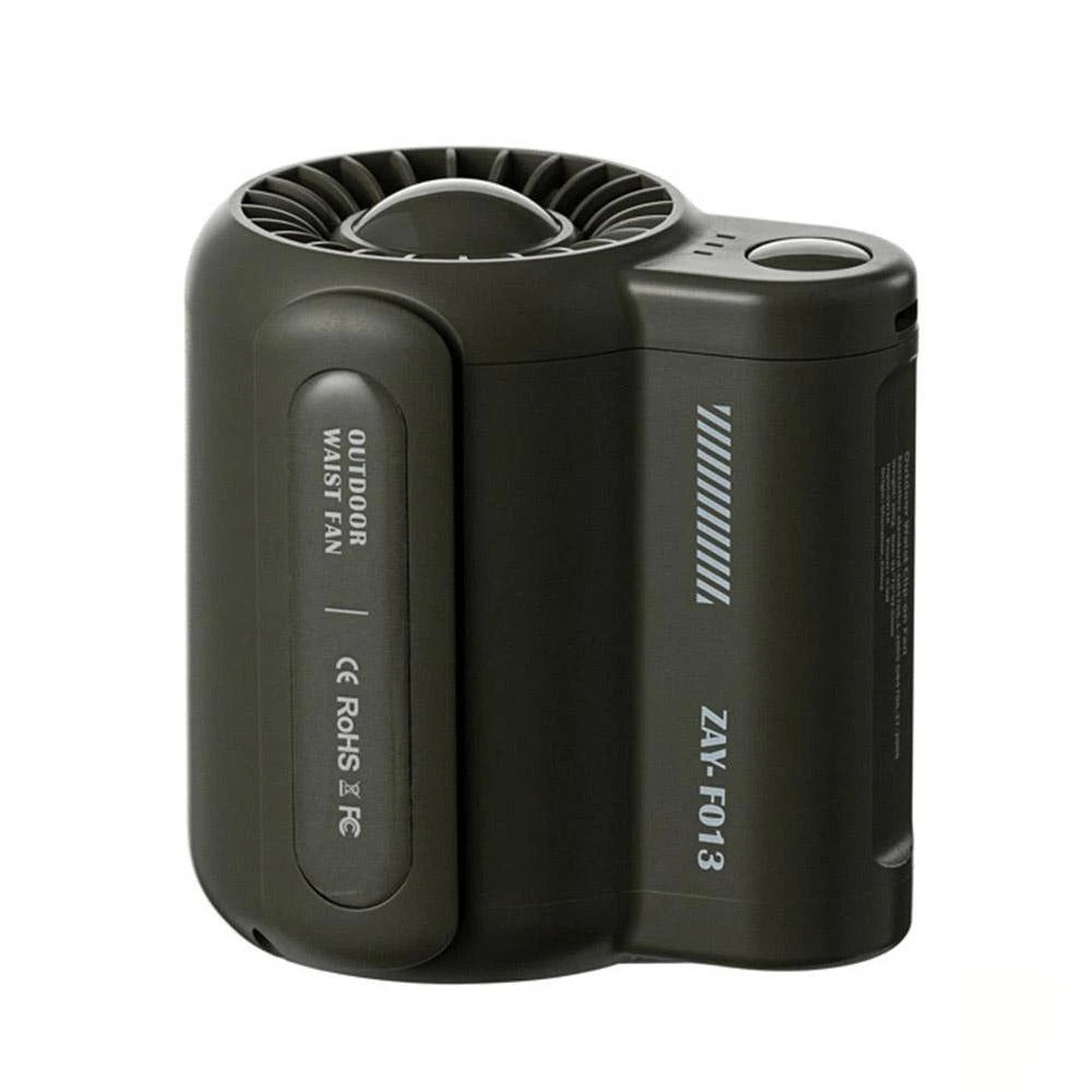 Ventilateur suspendu à la taille extérieure, vent fort à 3 vitesses, ventilateur de cou portable à clip de ceinture USB, adapté aux voyages en plein air