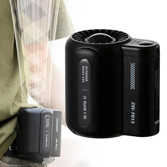 Ventilateur suspendu à la taille extérieure, vent fort à 3 vitesses, ventilateur de cou portable à clip de ceinture USB, adapté aux voyages en plein air