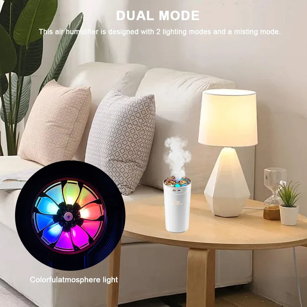 Le plus récent humidificateur d'air de voiture USB avec veilleuse colorée 300ml humidificateur sans fil désodorisant de voiture diffuseur d'arôme de voiture à la maison