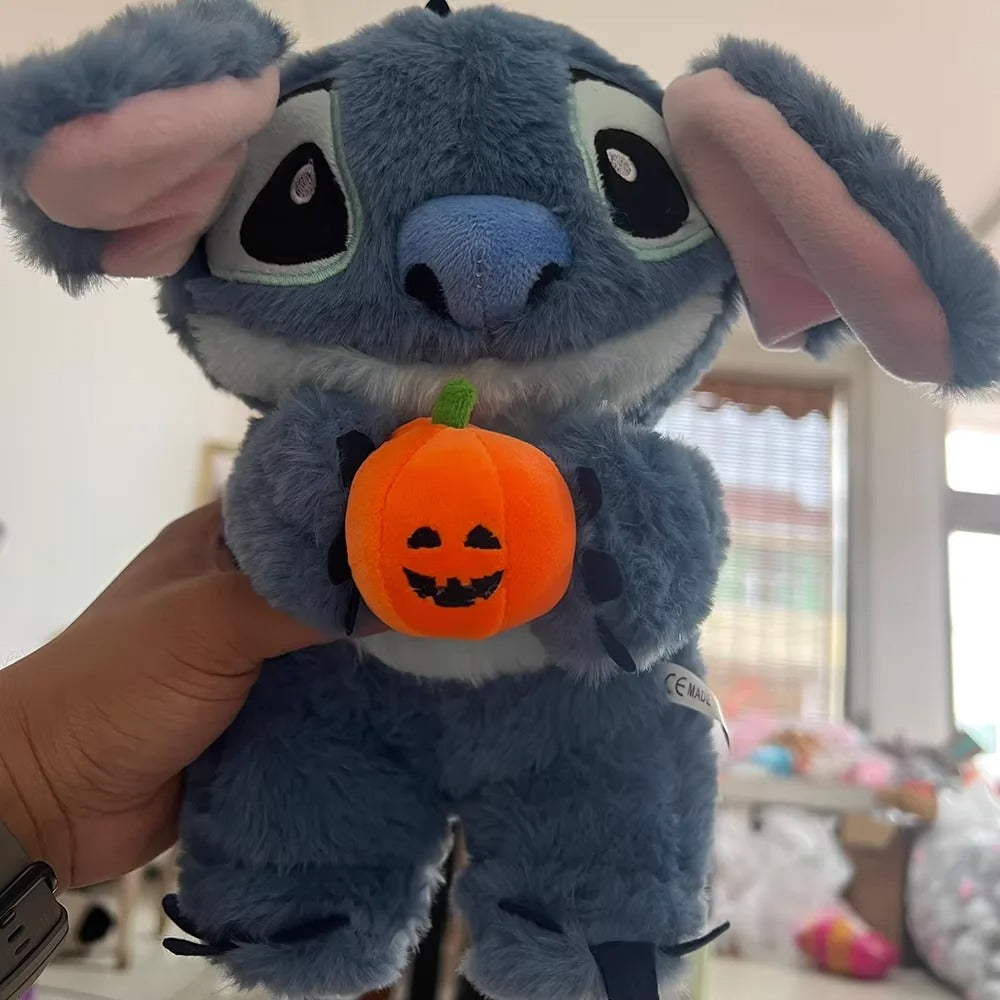 Disney-Peluche Stitch Halloween pour enfants, beurre avec souffle, jouets apaisants pour enfants, jouets de sommeil léger pour bébé Anime, point de Aliments, cadeaux pour enfants