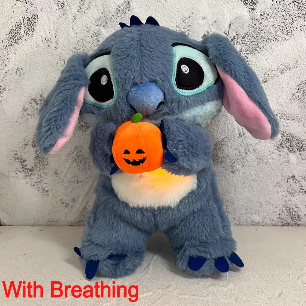 Disney-Peluche Stitch Halloween pour enfants, beurre avec souffle, jouets apaisants pour enfants, jouets de sommeil léger pour bébé Anime, point de Aliments, cadeaux pour enfants